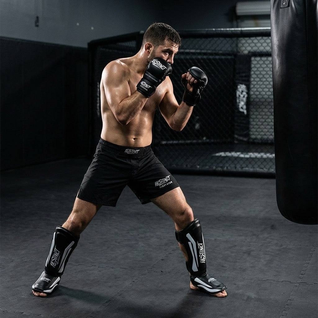 Perfekt abgestimmt
content: Handschuhe, Schienbeinschoner, Mundschutz, Bandagen – alles aufeinander abgestimmt. Ein Bundle, kein Kompromiss.